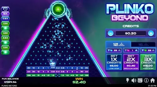 Screenshot des neuen Casual Games Plinko Beyond