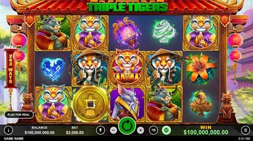 Screenshot of the new Triple Tigers Slot