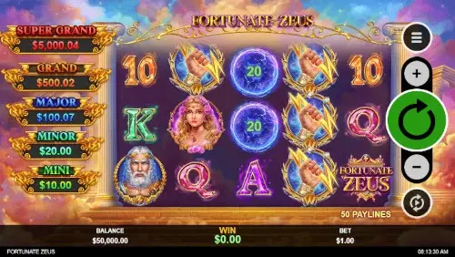 Screenshot von Fortunate Zeus Spielautomat