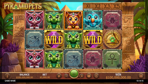 Immagine del campo della slot Pyramid Pets del casinò di Golden Euro