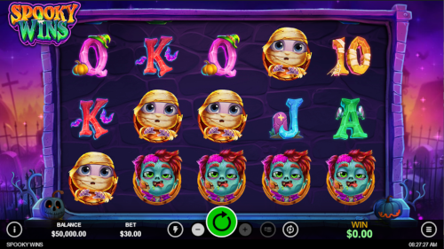spooky wins slot field with various high paying symbols